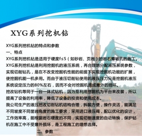 重庆XYG系列挖机钻